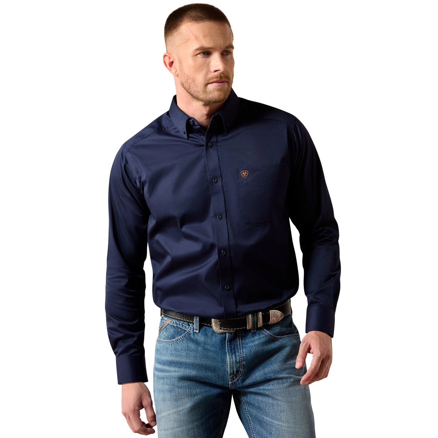 Ariat Men's Solid Twill Classic Fit Button Down Shirt