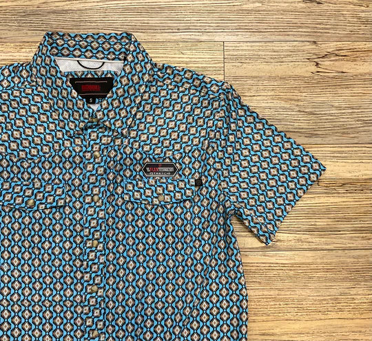 Rock&Roll Aztec Tek Western Snap - Blue