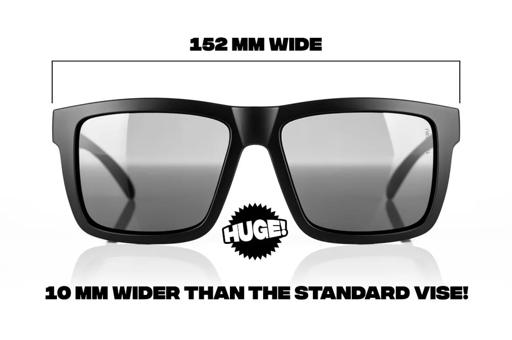 HeatWave XL VISE Z87 Sunglasses Black Frame: Black Lens