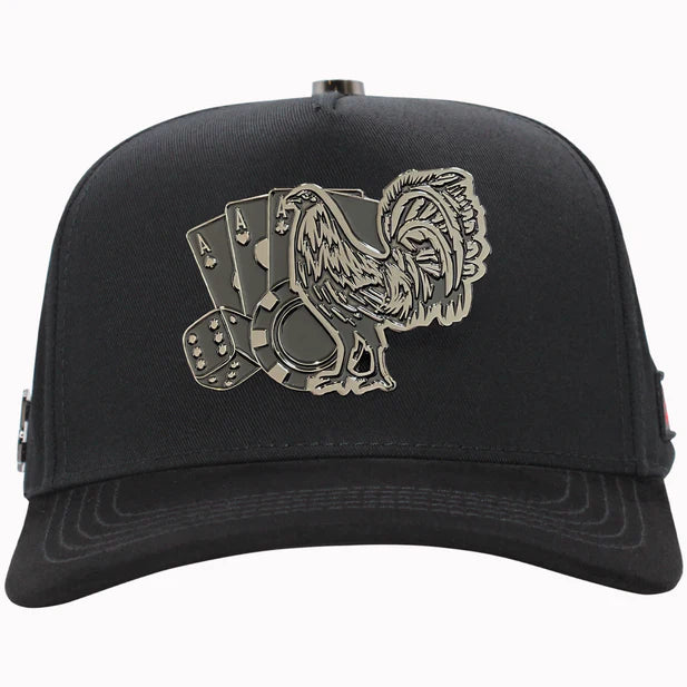 FERRETI HATS PREMIUM Los 3 Vicios Black on Black Baseball Cap For Men