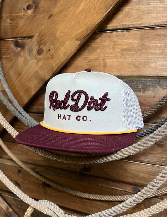Red Dirt Hat Cowboy Roy- Maroon/Khaki Cap