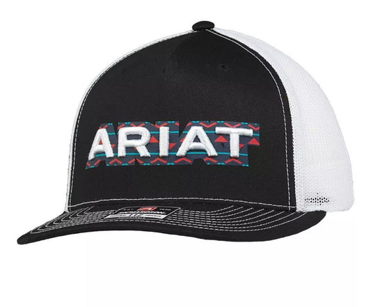 Ariat Western Mens Cap Baseball Hat Embroidered Black