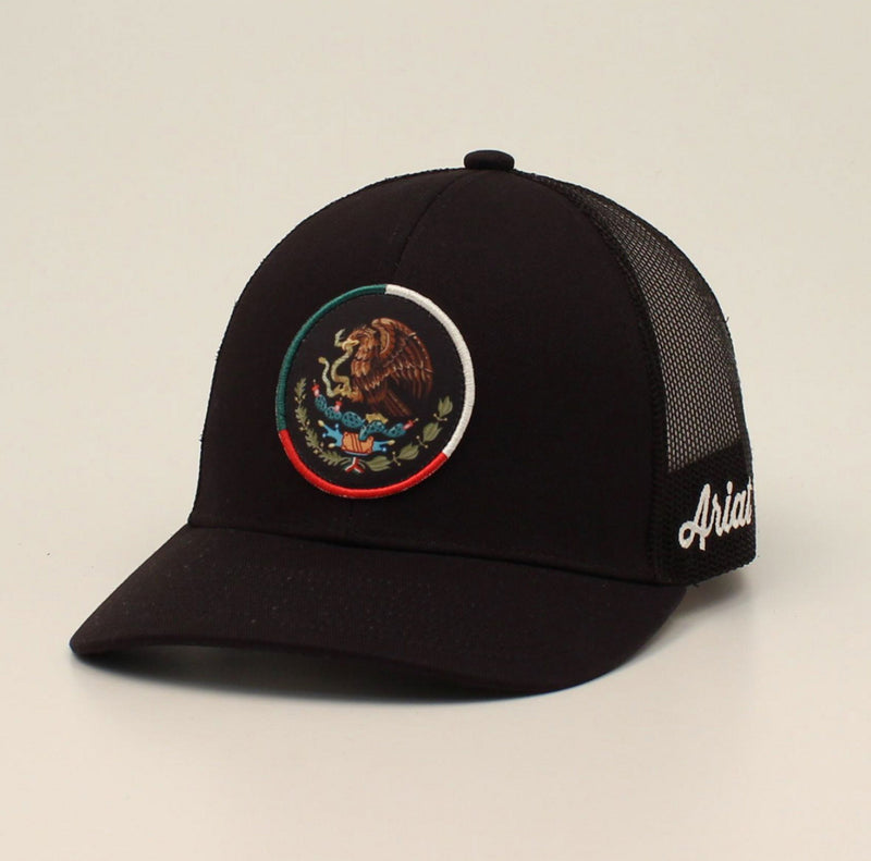 Ariat Snap Back Mexico Flag Eagle Black