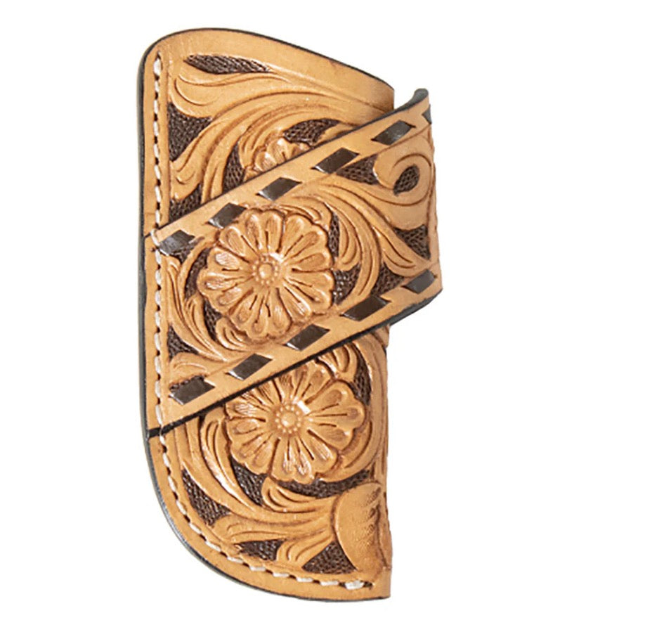 3D PANCAKE FLORAL BASKET BROWN KNIFE SHEATH