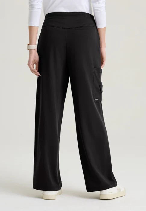 Aria Women's 6-Pocket Jersey Knit Waistband Wide Leg Pant