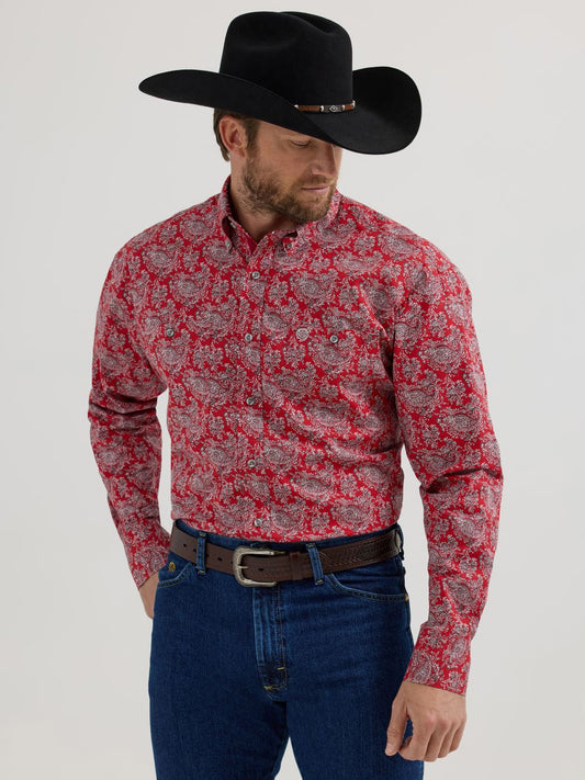 Wrangler George Strait Red Paisley Shirt