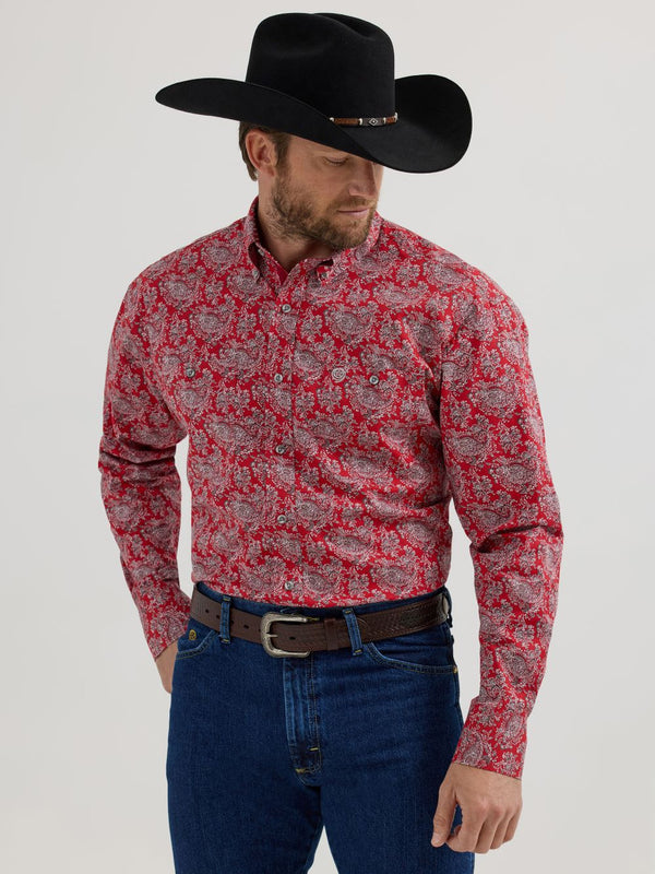 Wrangler George Strait Red Paisley Shirt