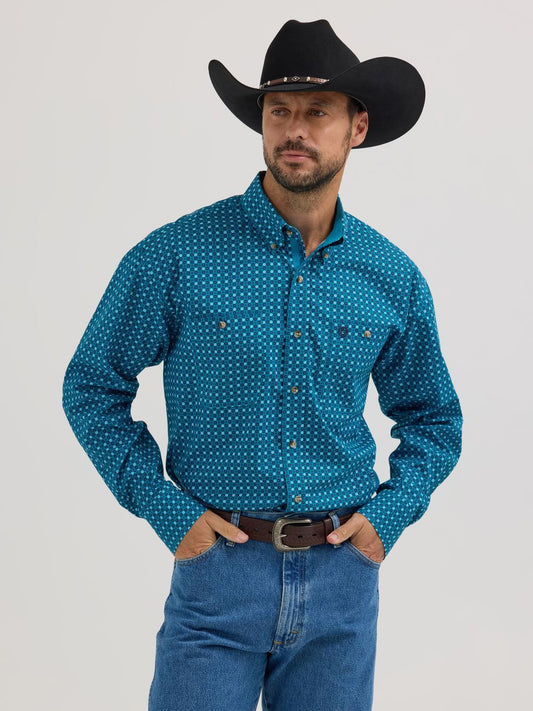 Wrangler George Strait Teal Geo Print