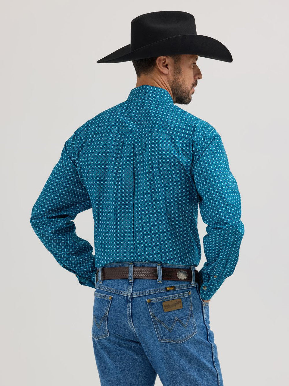 Wrangler George Strait Teal Geo Print
