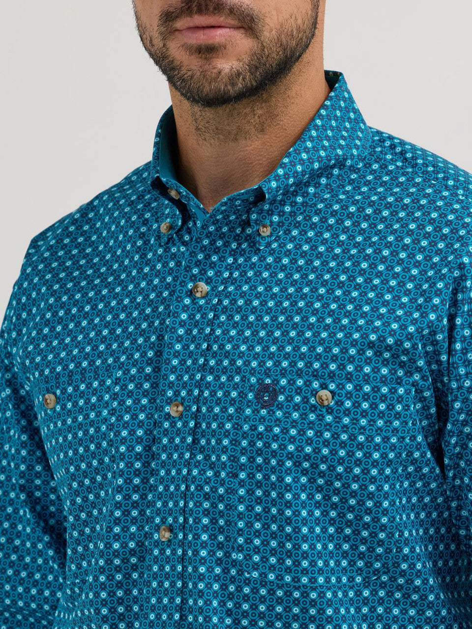 Wrangler George Strait Teal Geo Print