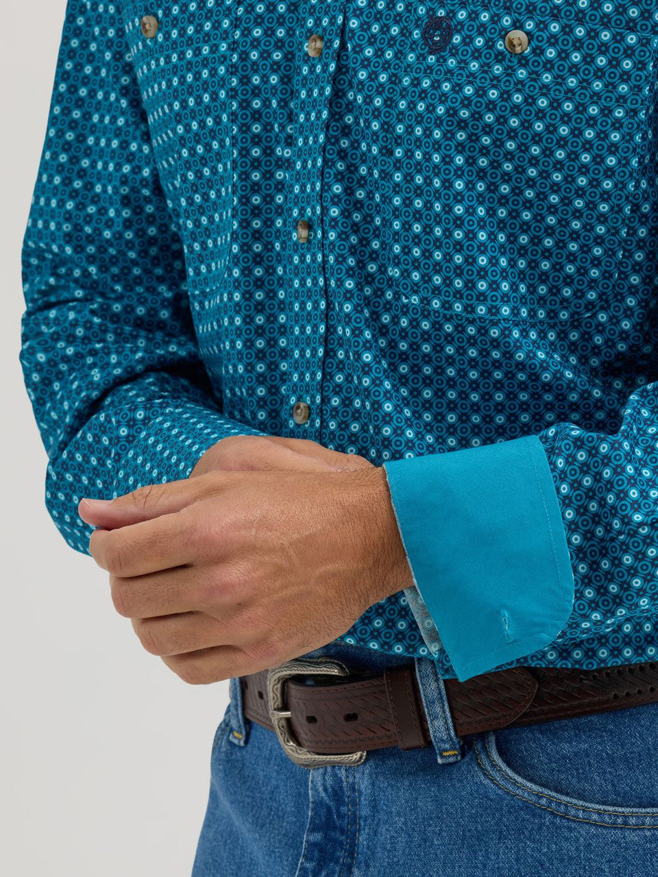 Wrangler George Strait Teal Geo Print