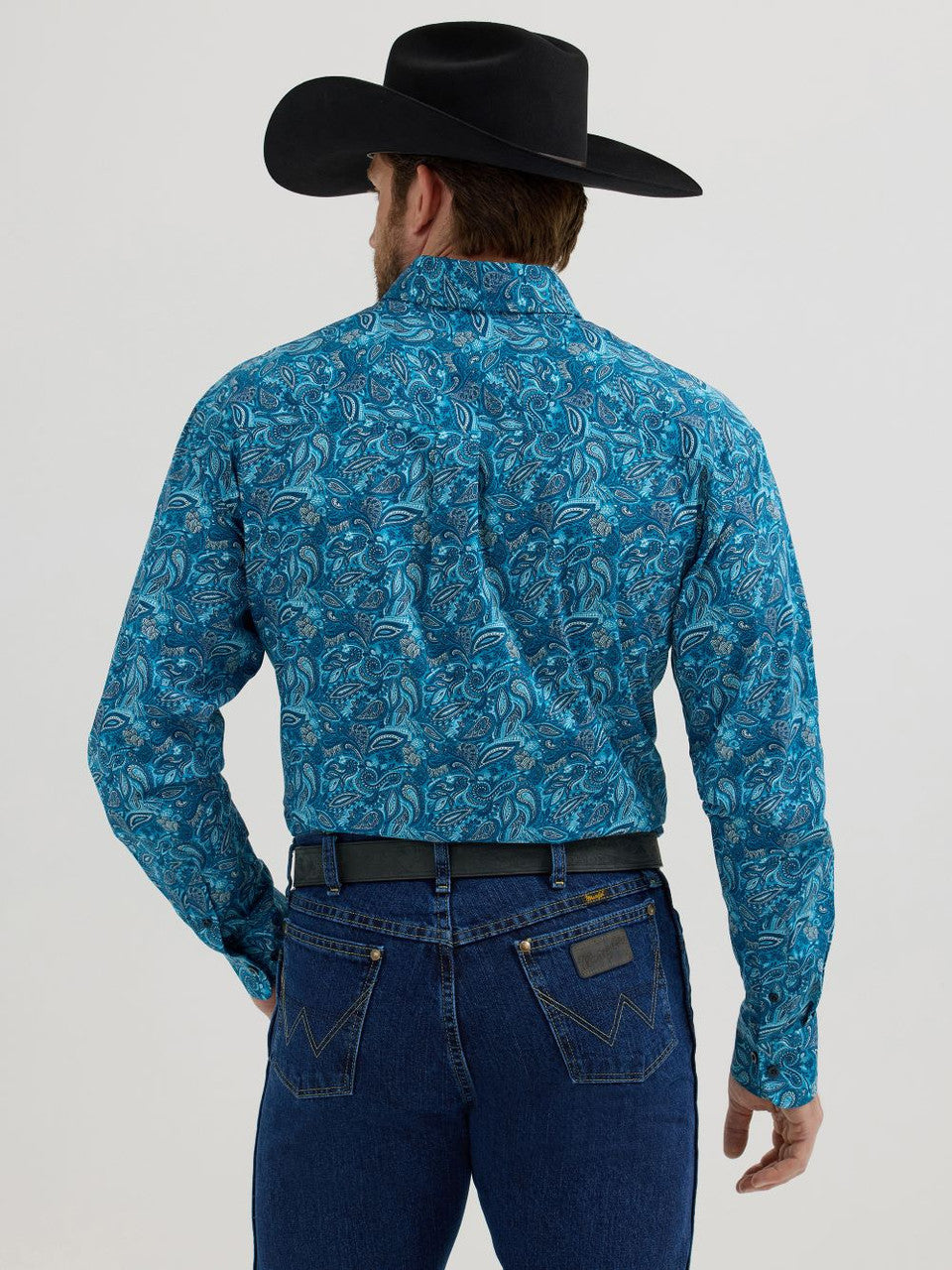 Wrangler George Strait Teal Paisley Shirt