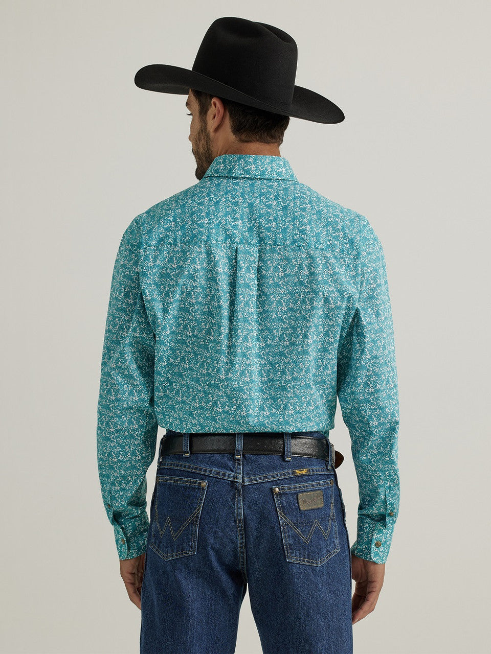 Wrangler George Strait Turquoise Print Shirt