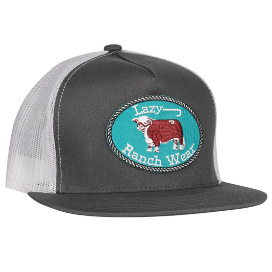 Lazy J Ranch Grey & White Original Patch
