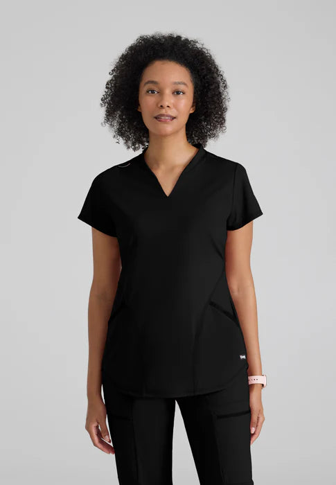 Define Contour Seam V-Neck Knit Top