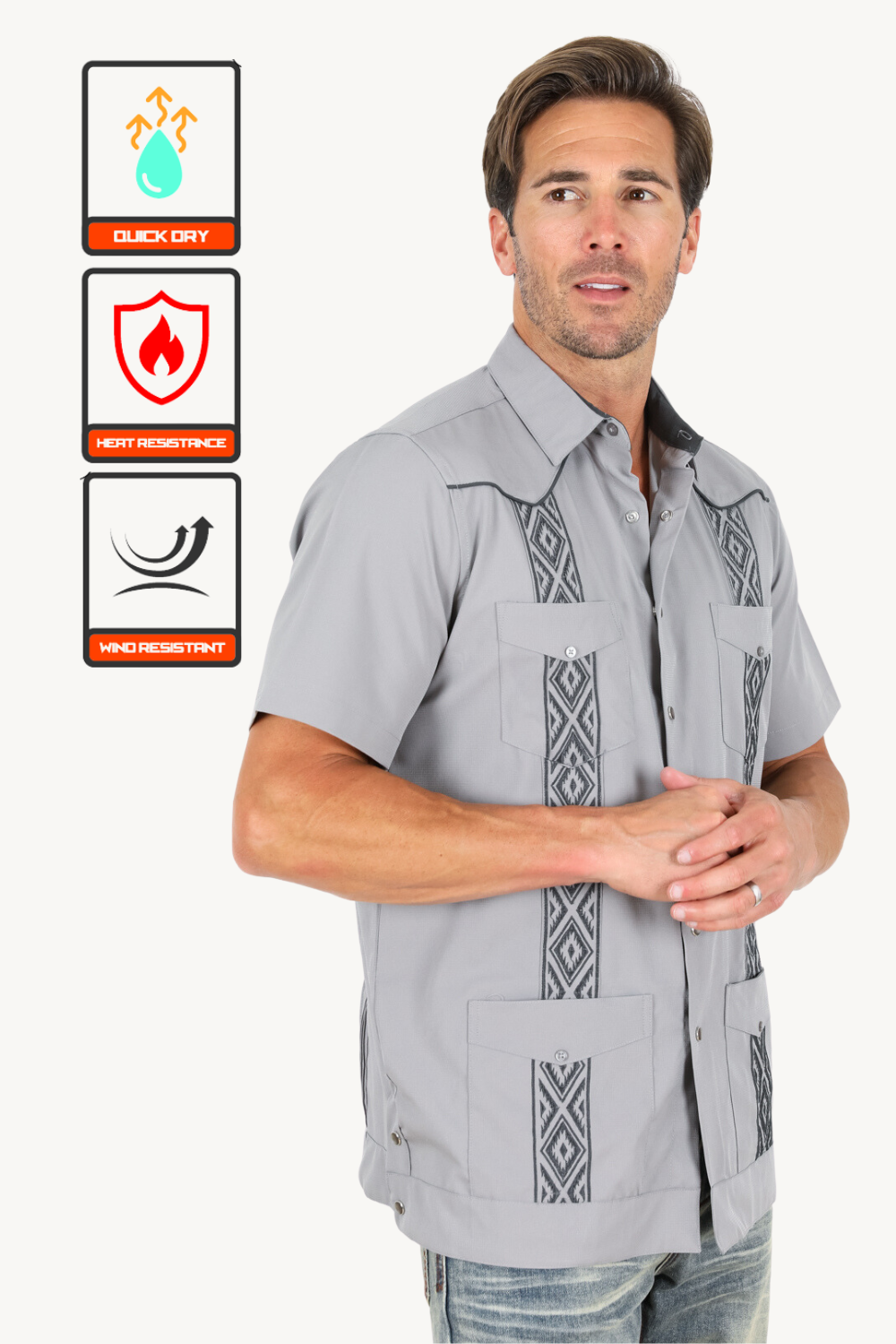 Men's Modern Guayabera Shirt