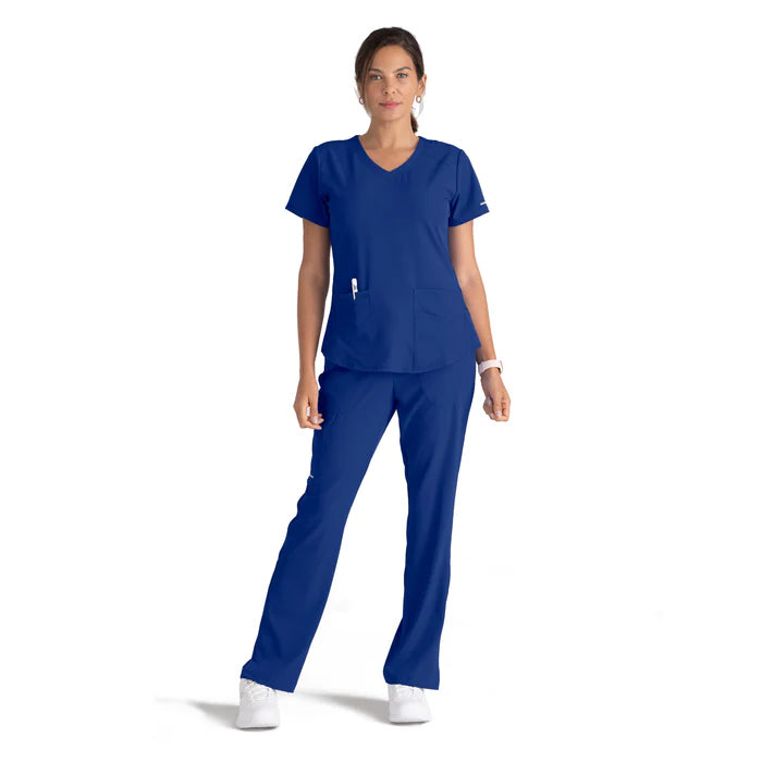 Breeze 3-Pocket Curved V-Neck Scrub Top-Plus