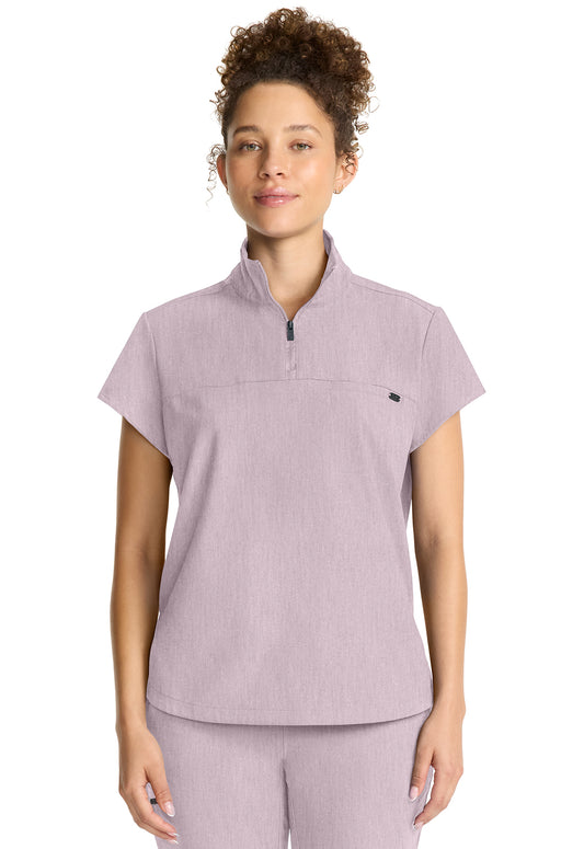 Healing Hands HH Quest Women's Partial Zip Stand Collar Top