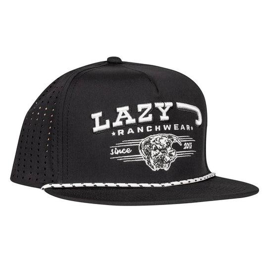 LAZY J RANCH BLACK HEREFORD BULL WESTERN PERFORMANCE ROPE TRUCKER HAT
BLKPERJ
