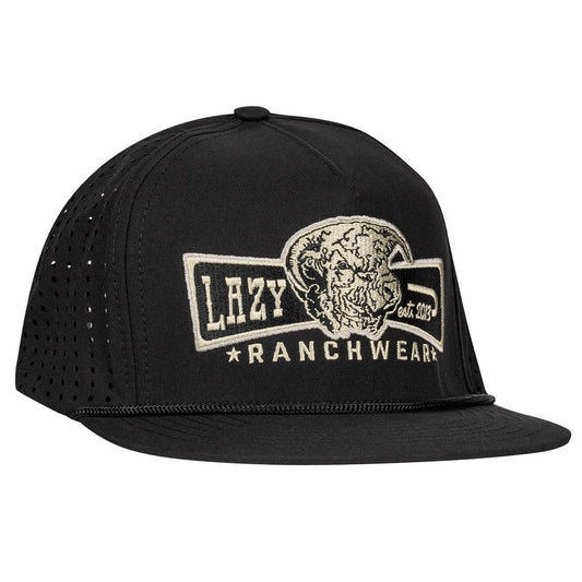 LAZY J RANCH BLACK DIAMOND BANNER PERFORMANCE ROPE TRUCKER HAT
BLKPERBANNER
