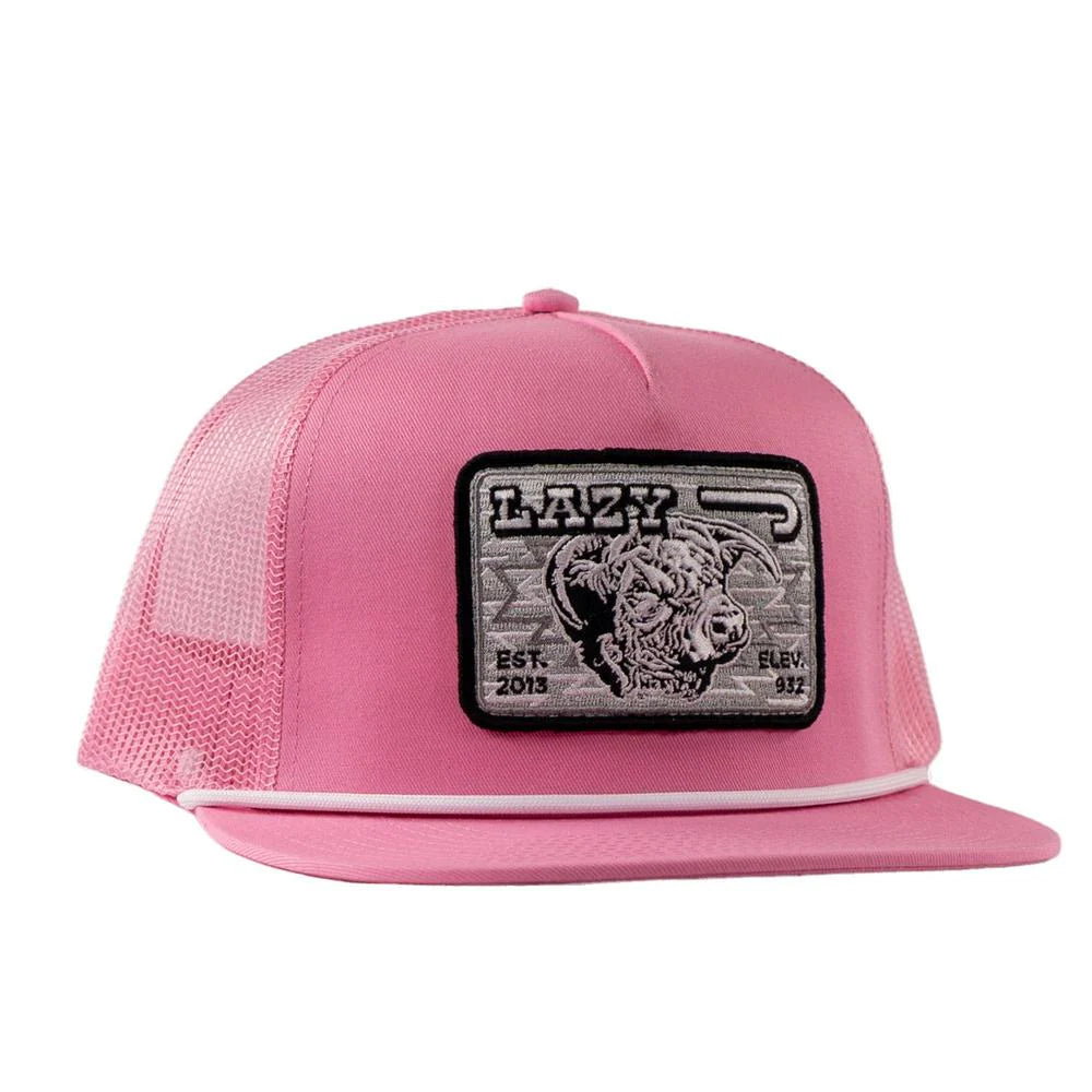 LAZY J RANCH PINK COWPOKE CLASSIC ROPE TRUCKER HAT
PINKWHT4-CP-BW