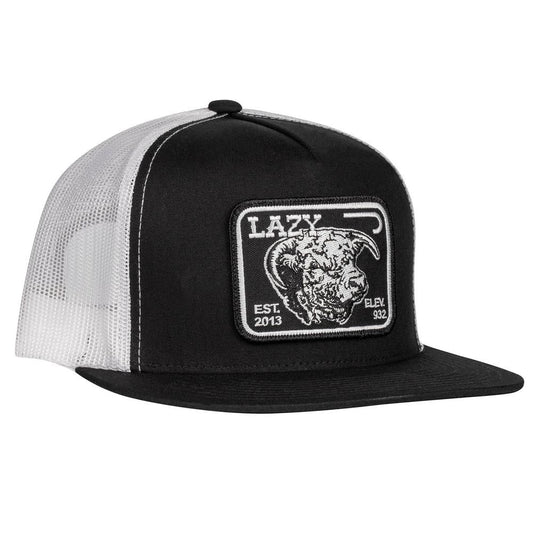 LAZY J RANCH BLACK & WHITE BLACK ELEVATION CLASSIC FIVE PANEL TRUCKER HAT
BLKWHT4ELEV