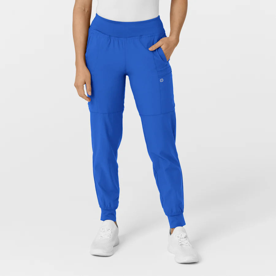 W123 Women's Comfort Waist Cargo Jogger Scrub Pant - Plus