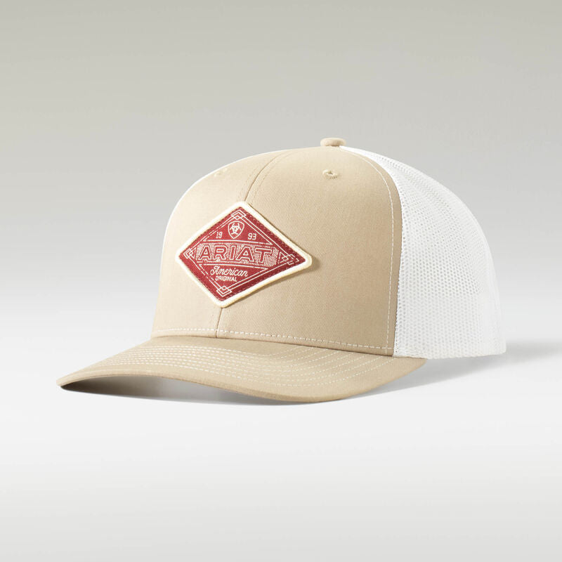 Ariat Beige/Burg Logo Cap