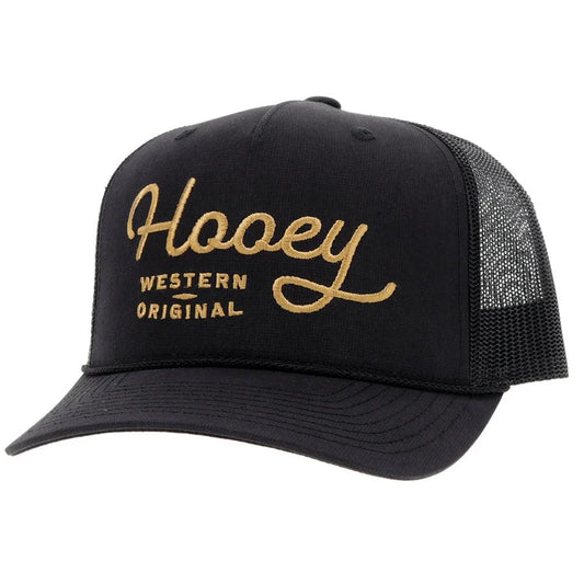 HOOEY "OG" BLACK W/GOLD STITCHING HAT