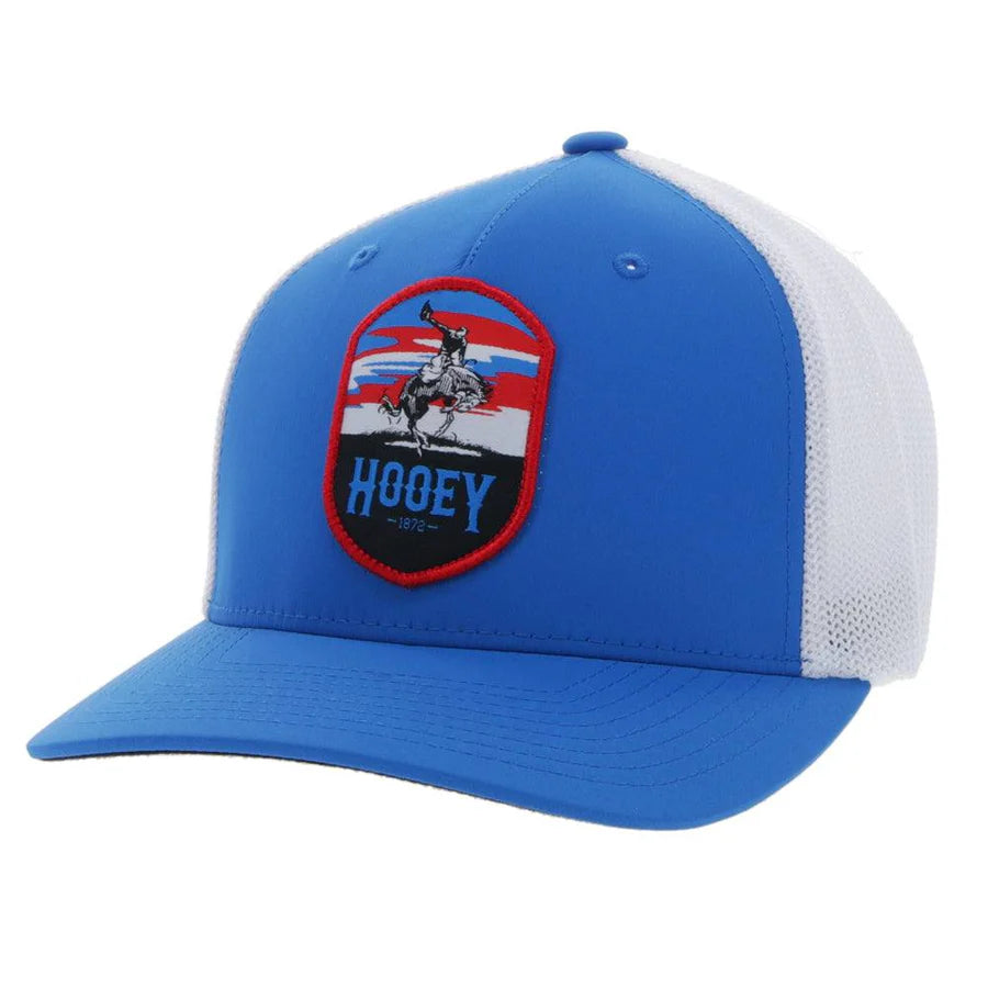 HOOEY "CHEYENNE" BLUE/WHITE FLEXFIT HAT