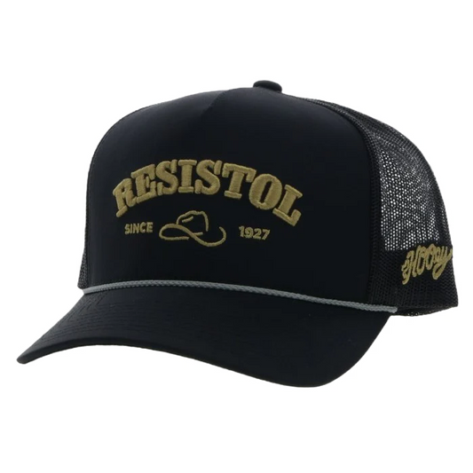 HOOEY RESISTOL BLK 5P TRK GOLD OSFA