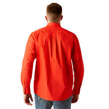 Ariat Waylen Red LS SHRT