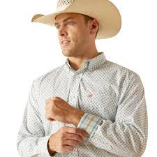 ARIAT WF Irving White LS SHRT