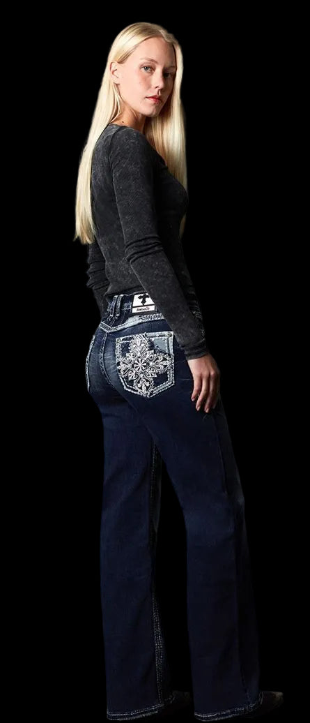 Women's Answer Me Wide Leg Jeans - A1138