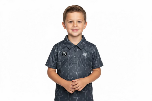 Rock&Roll Youth Steer Skull Print Polo