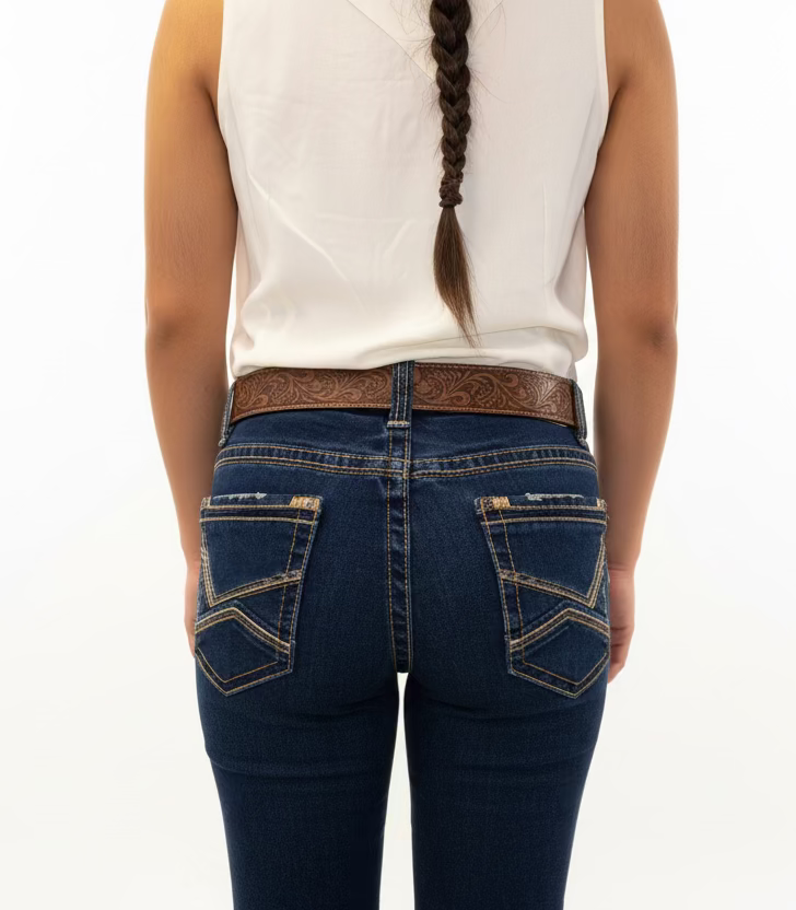 Women's Western Blue Bootcut Jeans