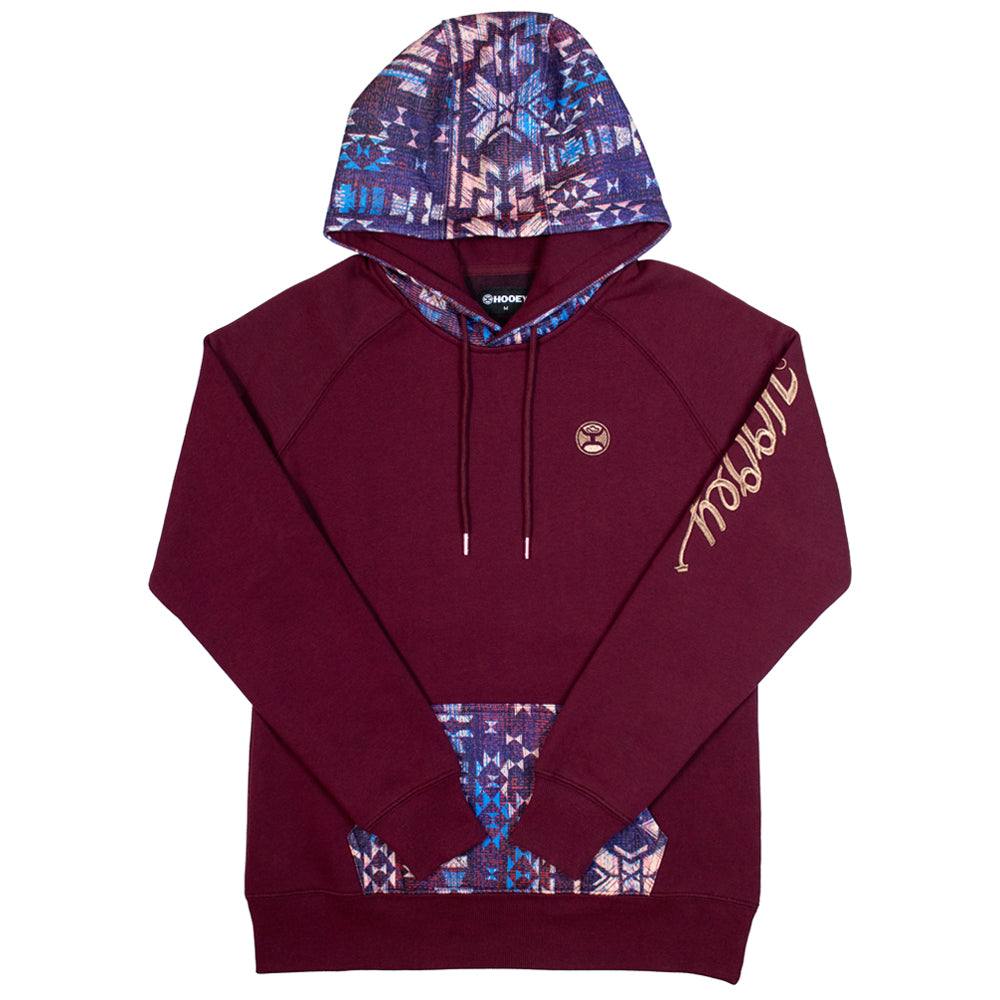 **FINAL SALE** Women's Hooey "Veracruz" Maroon w/Aztec Pattern Hoody