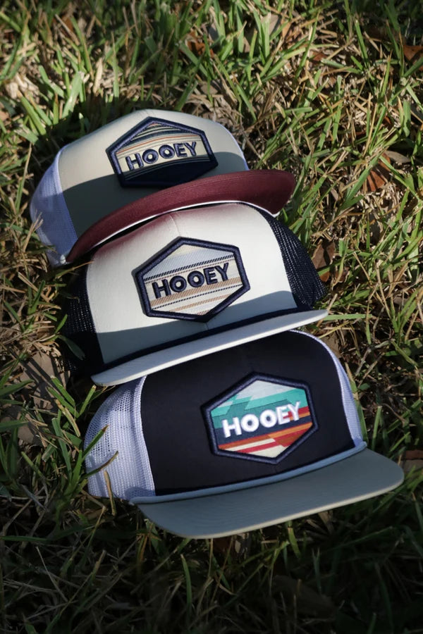 Hooey Mesa 6-Panel Trucker Snapback Hat White/Navy