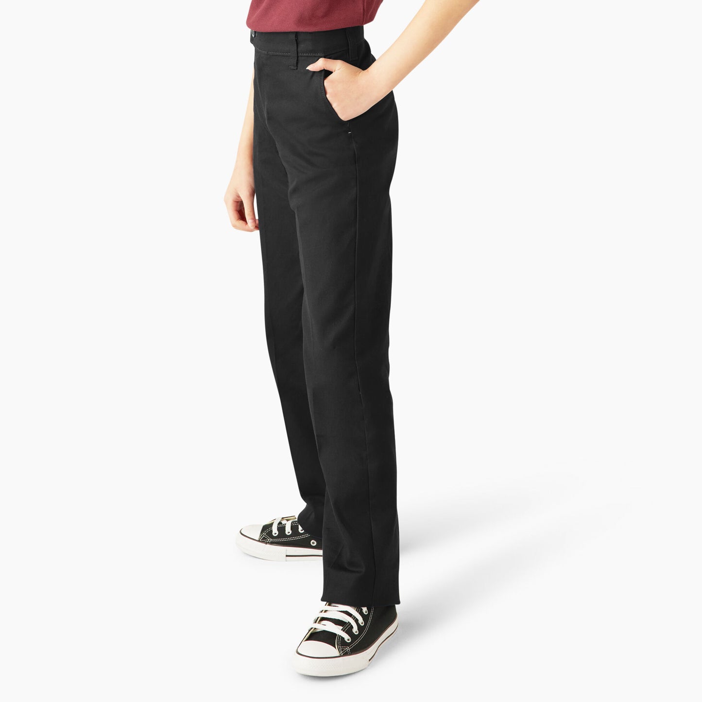 Dickies Girls Stretch Twill Slim Fit Straight Leg