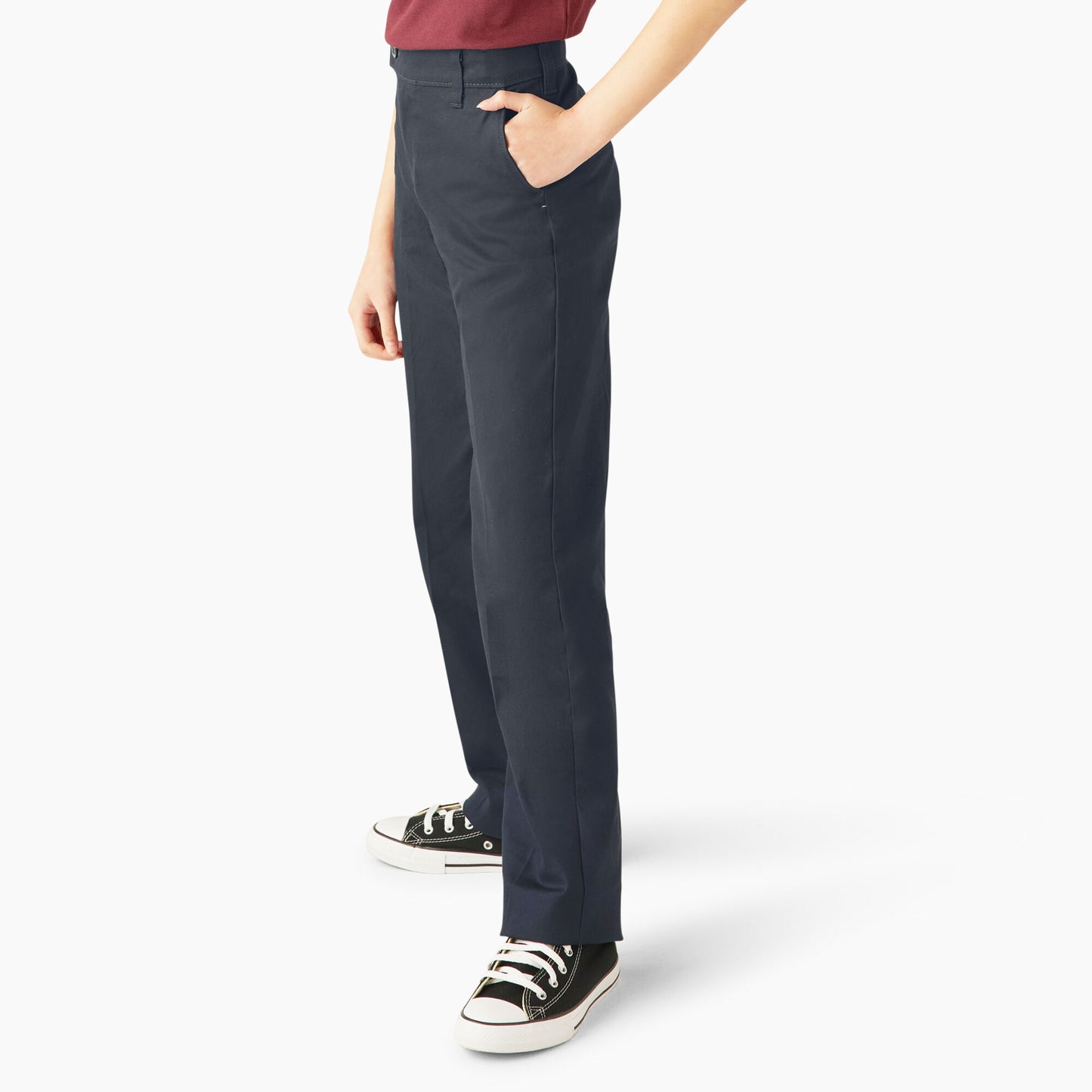 Dickies Girls Stretch Twill Slim Fit Straight Leg