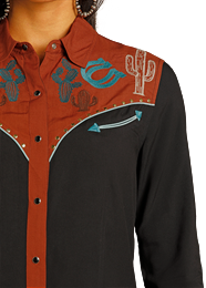 Panhandle Women's Retro LS Dress