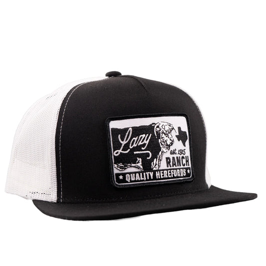 Lazy J Ranch Black & White Legado Classic Five Panel Trucker Hat