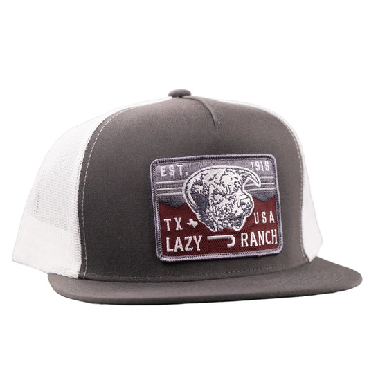 Lazy J Ranch Grey & White Red Rock Classic Five Panel Trucker Hat