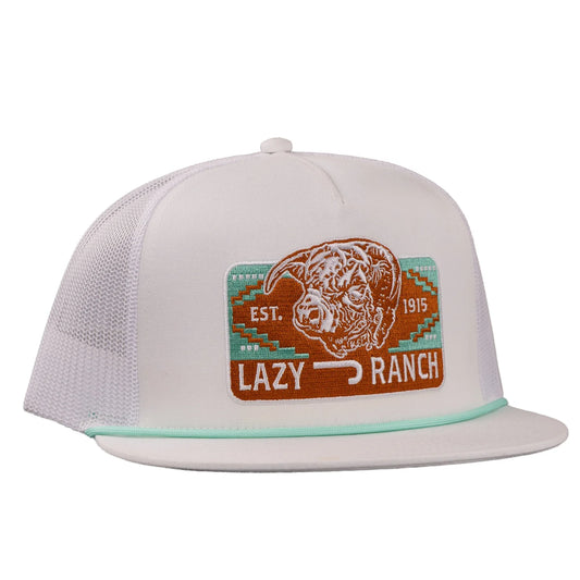 Lazy J Ranch White Presidio Classic Rope Trucker Hat