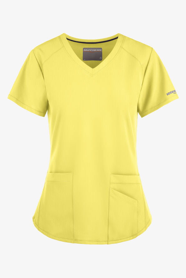 Breeze 3-Pocket Curved V-Neck Scrub Top - Seasonal Colors
