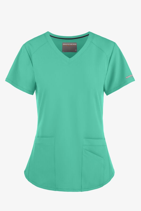 Breeze 3-Pocket Curved V-Neck Scrub Top - Seasonal Colors