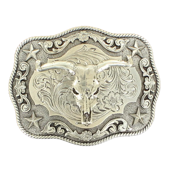 Nocona Steerhead with Stars Belt Buckle