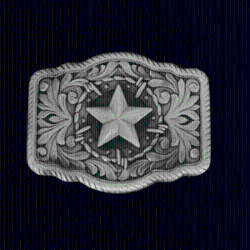 Nocona Rope Edge Star Center Buckle