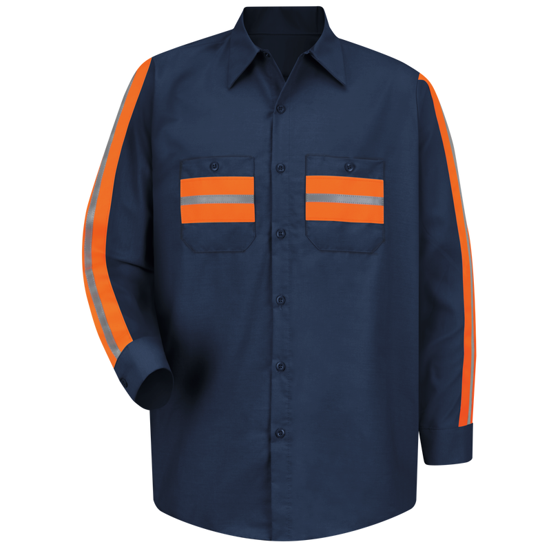 Red Kap Long Sleeve Enhanced Visibility Shirt