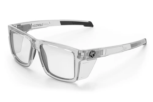 HeatWave Performance Vise Sunglasses: VAPOR CLEAR Frame Photochromic Lens Z87+